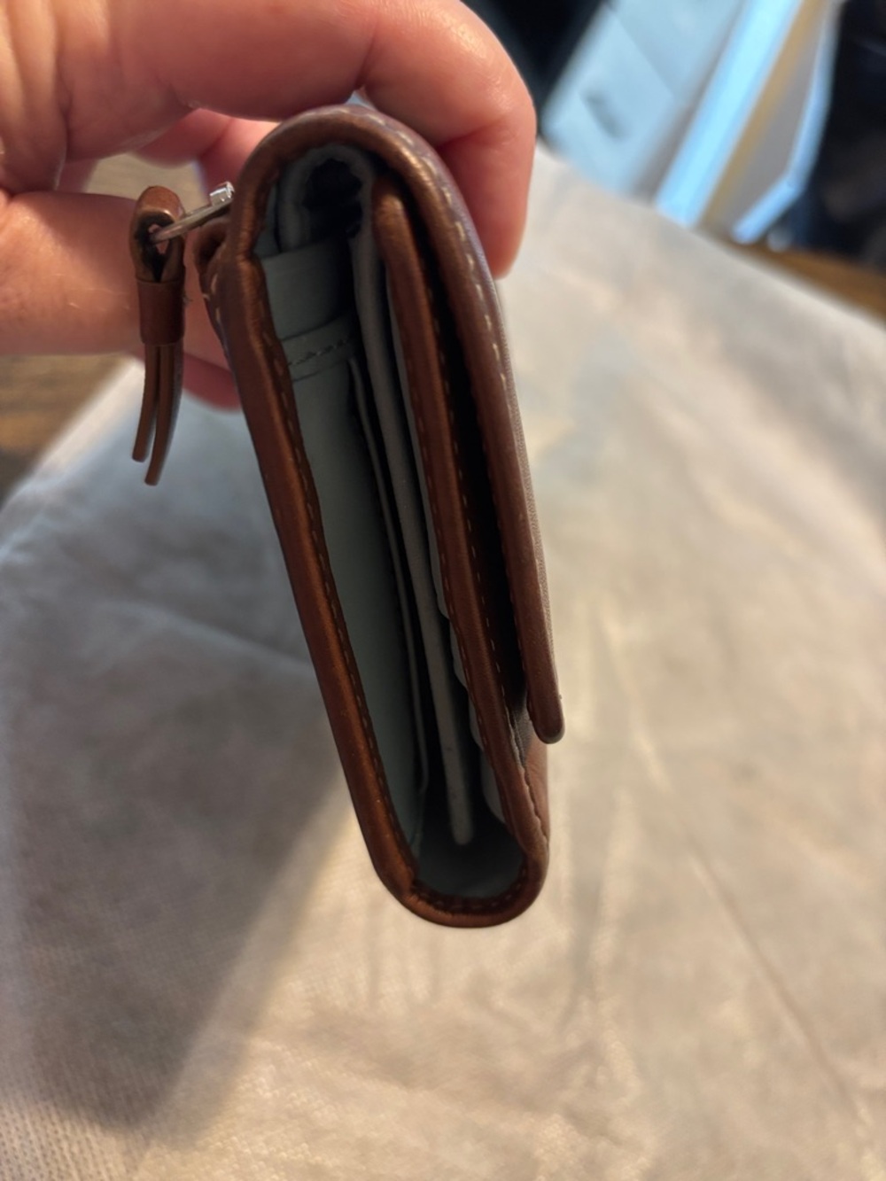 Coach Brown Leather Continental Wallet - Picture 10 of 15